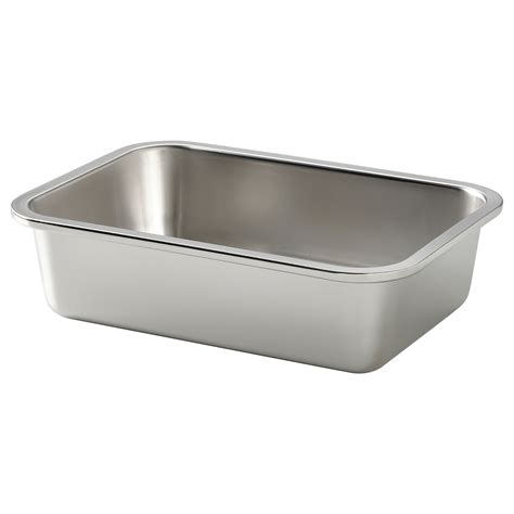 rectangular stainless steel container